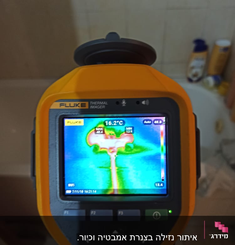 מצלמה תרמית מציגה תמונה צבעונית של חום וקור